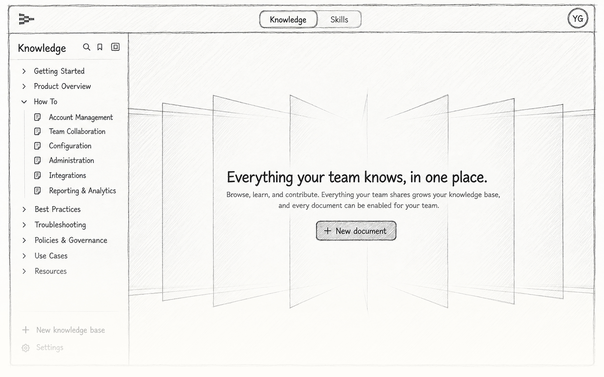 Knowledge bases splash—Everything your team knows, in one place